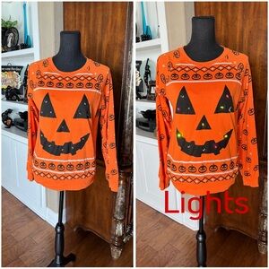 Celebrate‎ Halloween Light up Pumpkin Sweatshirt